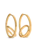 Otiumberg 14K yellow gold Spiralis oval-circle hoop earrings