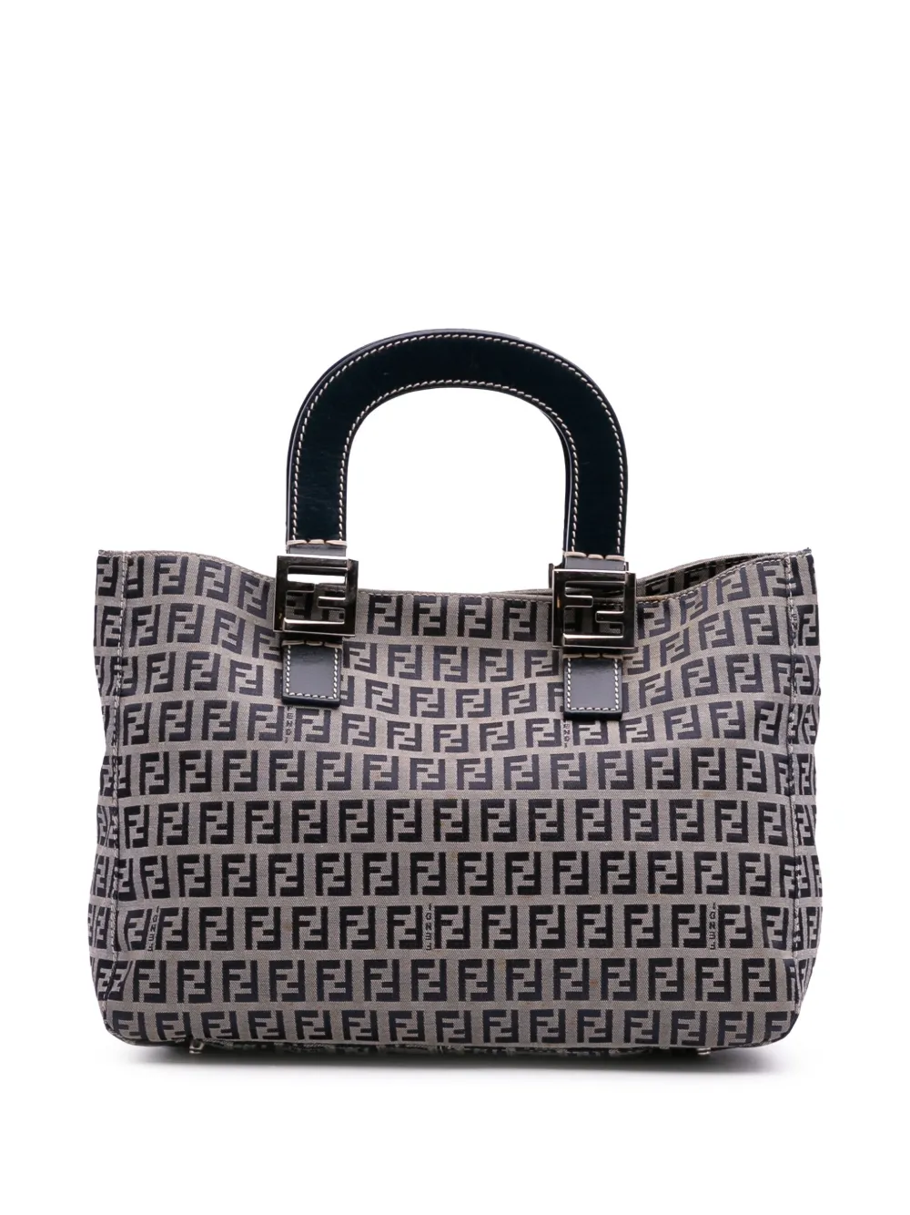 Fendi Pre-Owned 20th Century スモール ズッキーノ キャンバス ツインズ トートバッグ - ブラウン Fendi Pre-Owned 20th Century スモール ズッキーノ キャンバス ツインズ トートバッグ - ブラウン