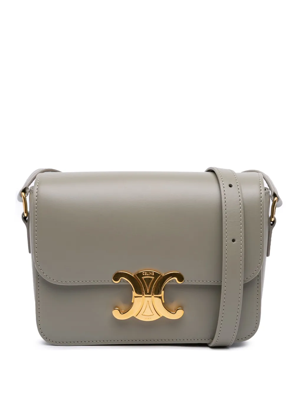 Céline Pre-Owned 2021 ティーン シャイニーカーフ トリオンフ ショルダーバッグ - グレー Céline Pre-Owned 2021 ティーン シャイニーカーフ トリオンフ ショルダーバッグ - グレー