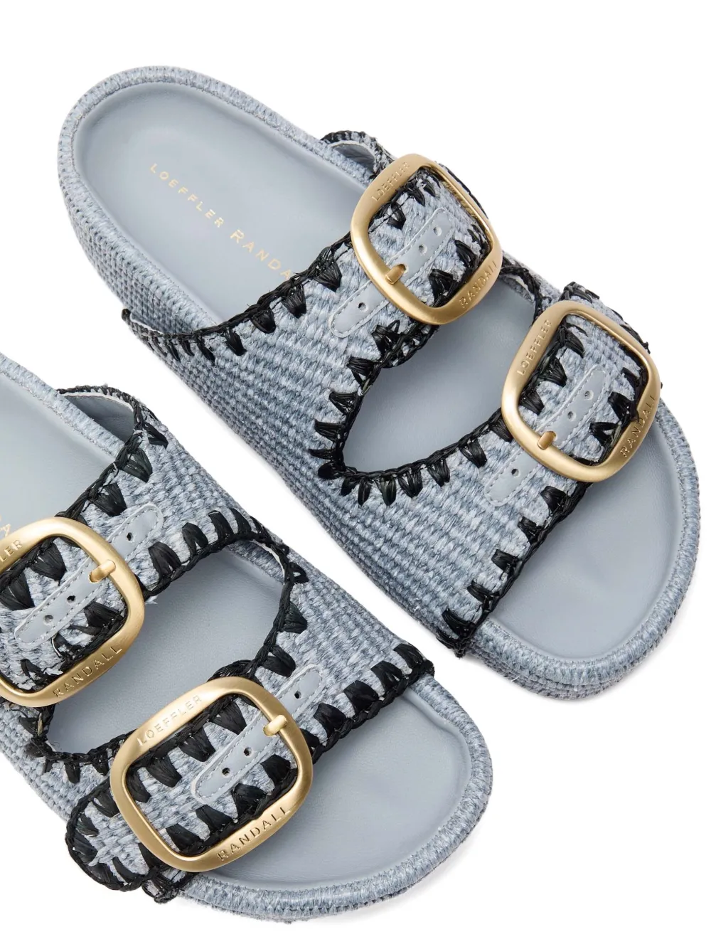 Loeffler Randall Theo sandalen met dubbele gesp Grijs