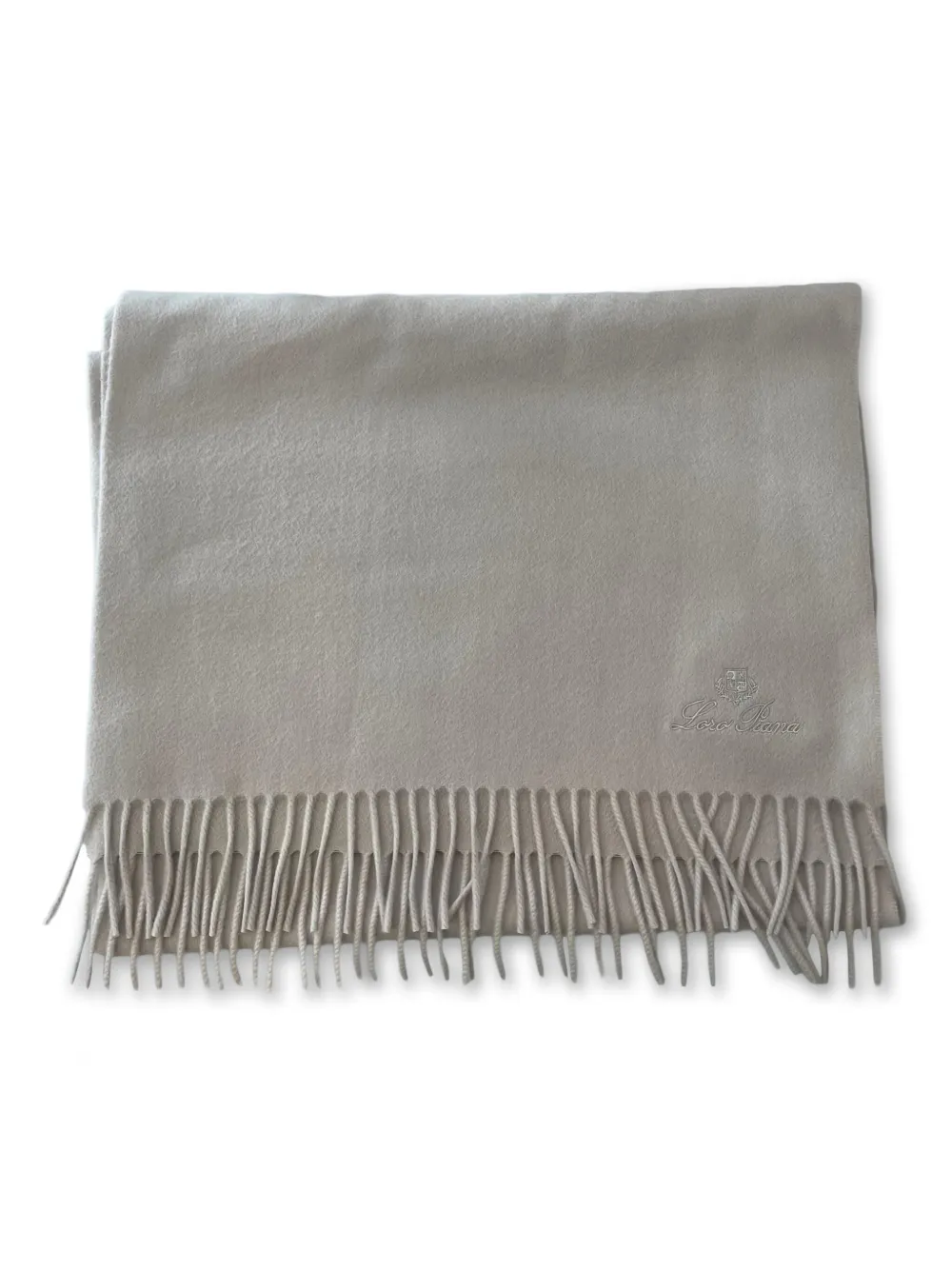 Loro Piana Fringed Extra-large Scarf In Gray