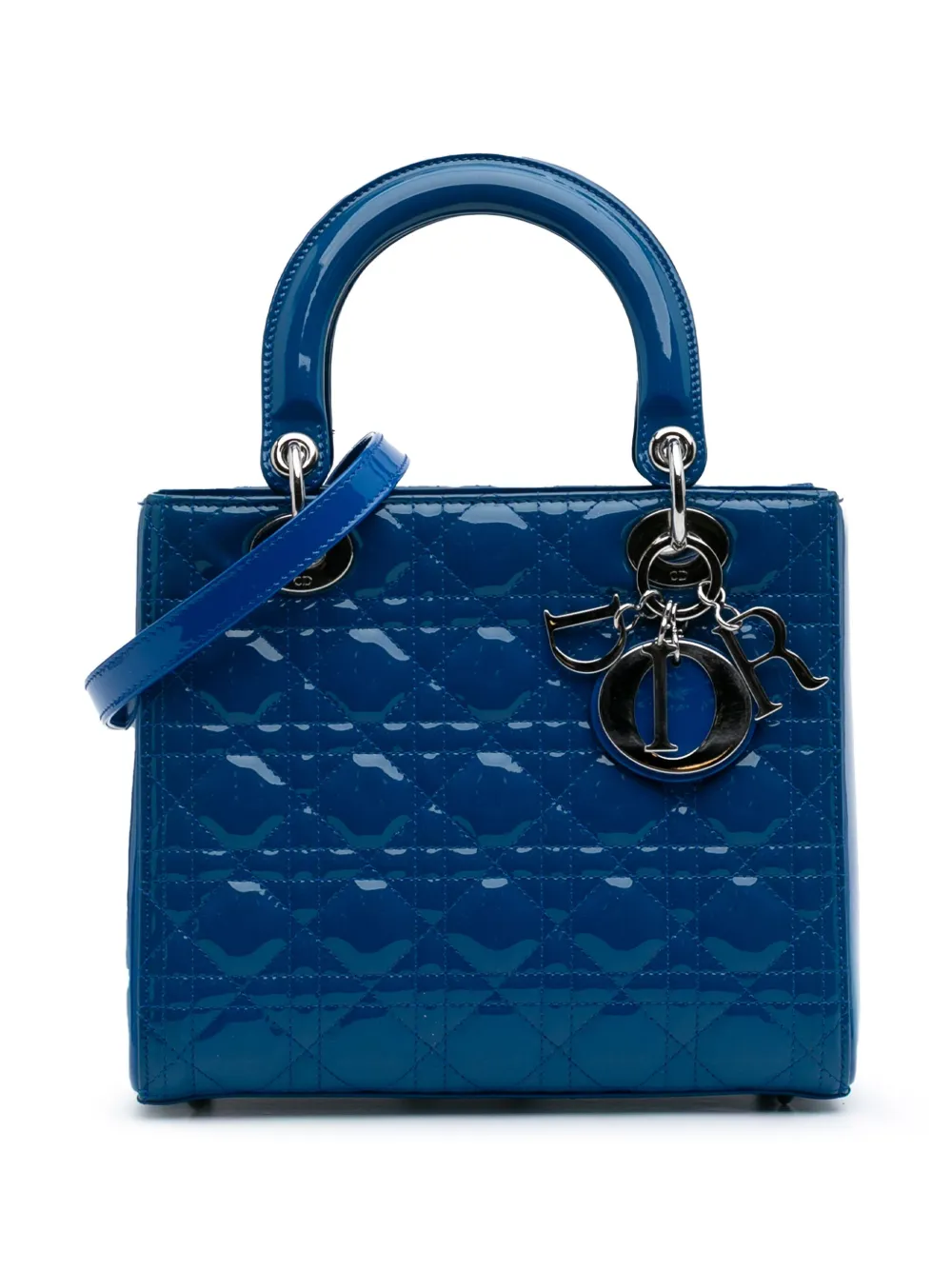Christian Dior Pre-Owned 2014 Medium Patent Cannage Lady Dior satchel Christian Dior Pre-Owned 2014 Medium Patent Cannage Lady Dior satchel