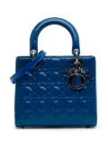 Christian Dior Pre-Owned 2014 Medium Patent Cannage Lady Dior satchel - Blue