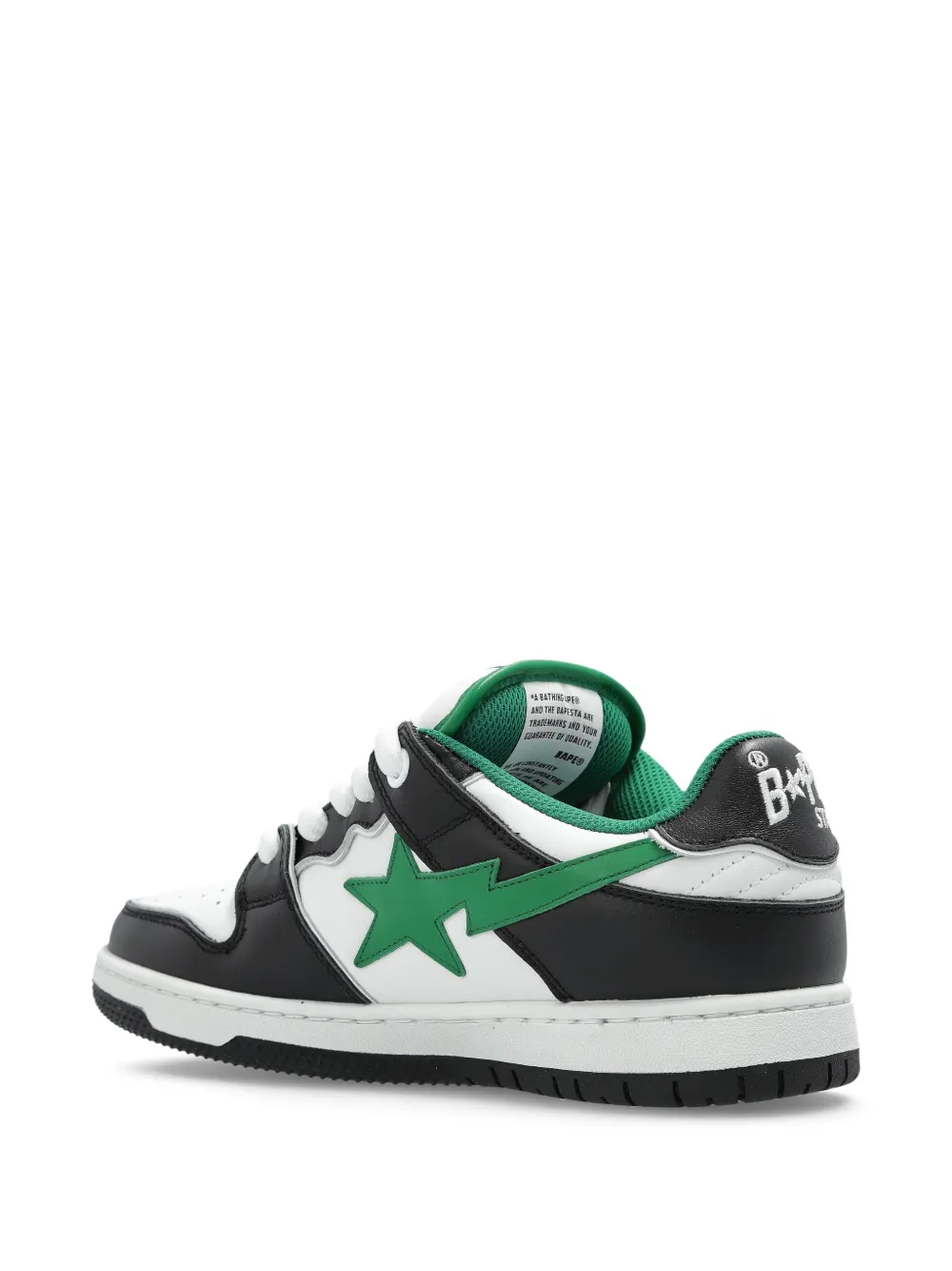 A BATHING APE star-appliqué sneakers BLACK
