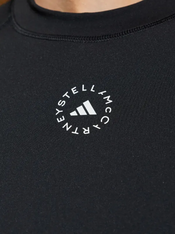 Adidas By Stella McCartney logo-detail long-sleeve Top | Black