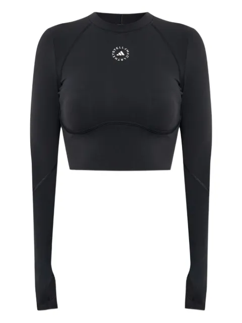 adidas by Stella McCartney logo-detail long-sleeve top