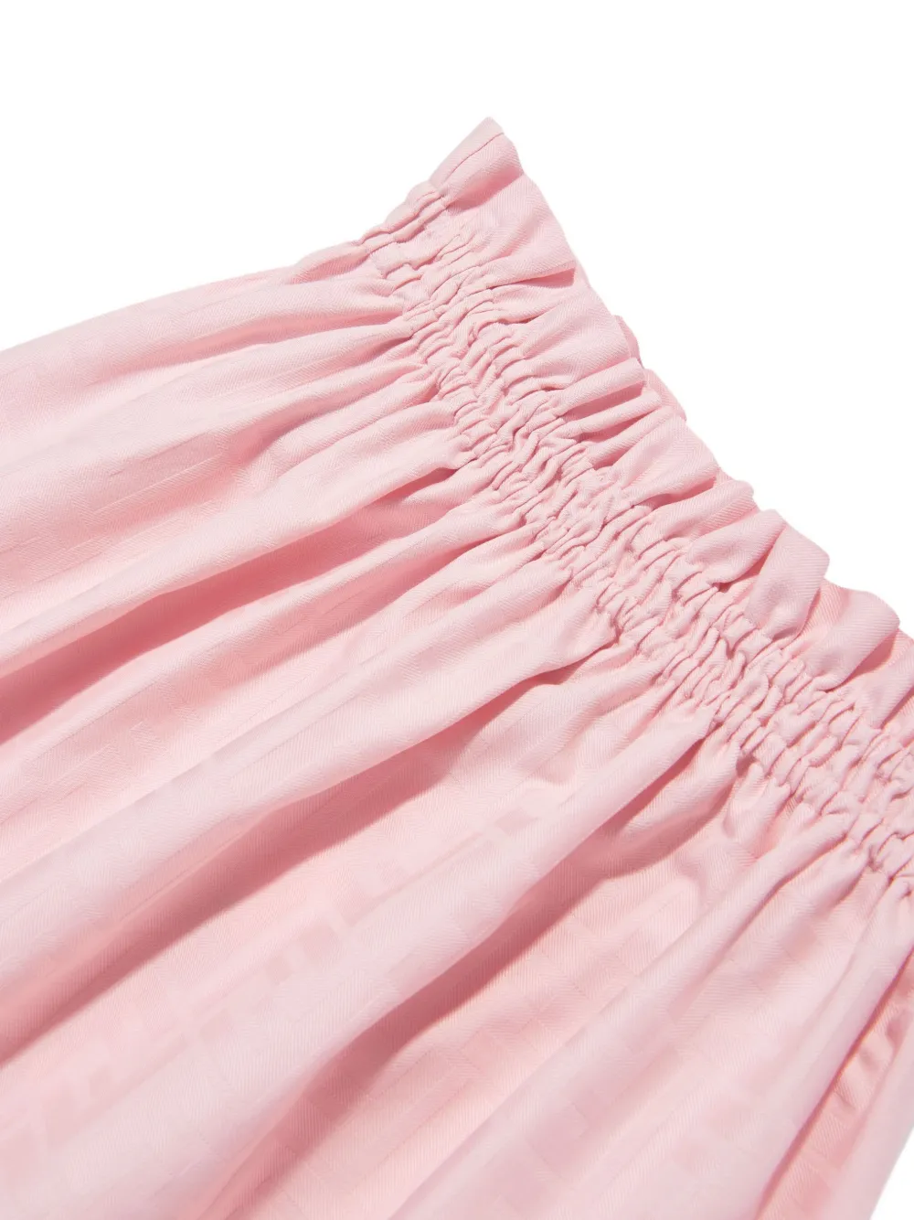 Fendi Elastic-waistband Ff-jacquard Midi Skirt In Pink