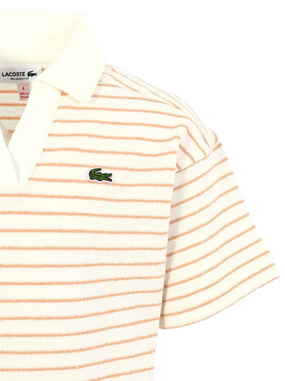 Lacoste Kids Gestreept poloshirt Beige