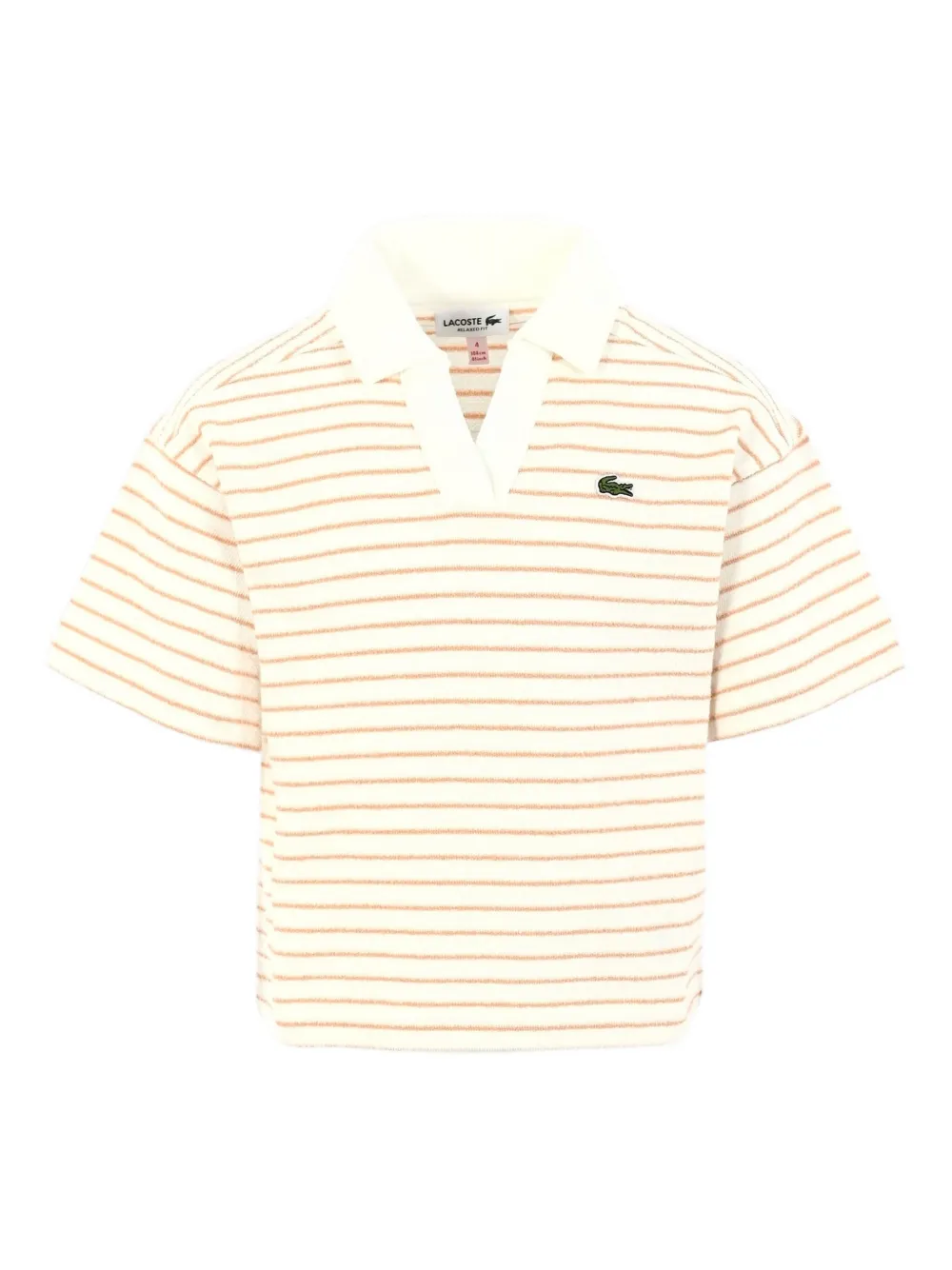 Lacoste Kids Gestreept poloshirt Beige