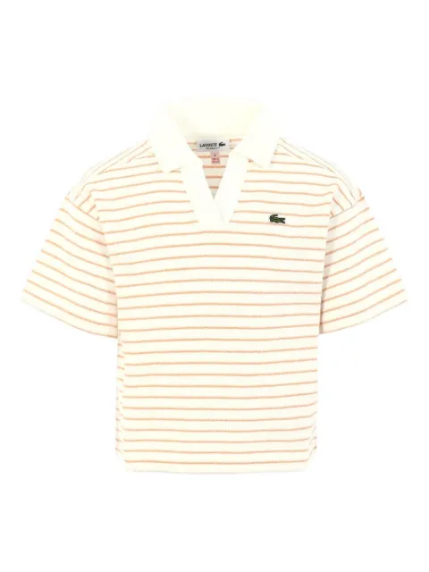 Lacoste Kids striped short-sleeve polo shirt