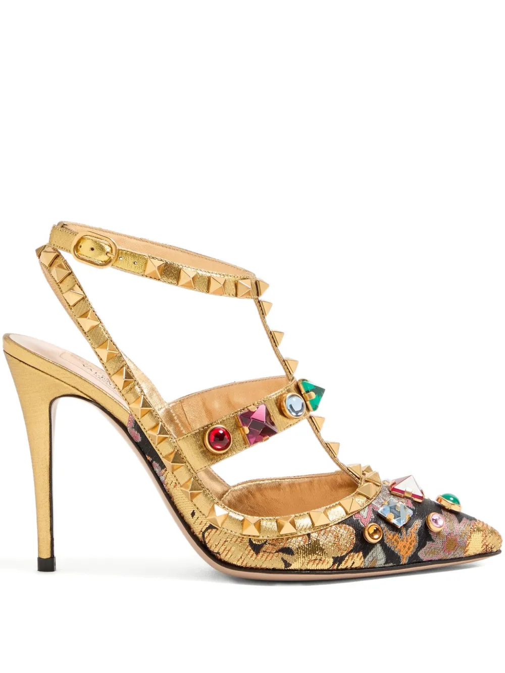 Valentino Garavani 100mm Rockstud pumps Gold