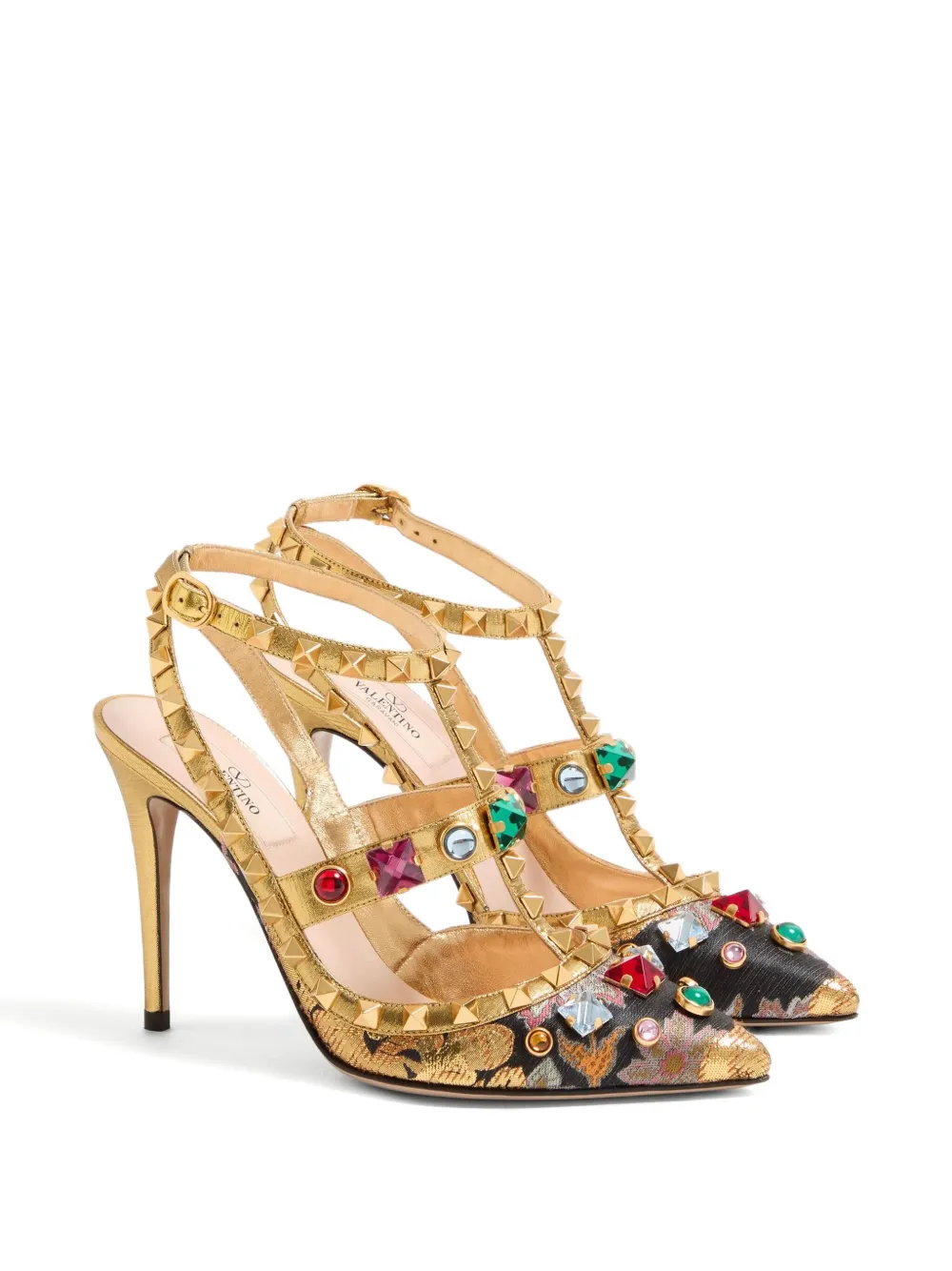 Valentino Garavani 100mm Rockstud pumps Gold