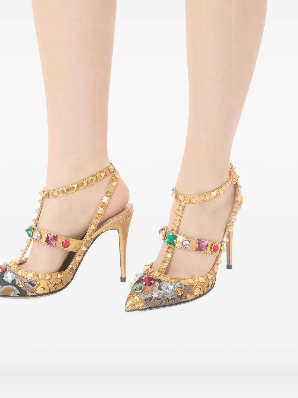 Valentino Garavani 100 mm Rockstud pumps Goud