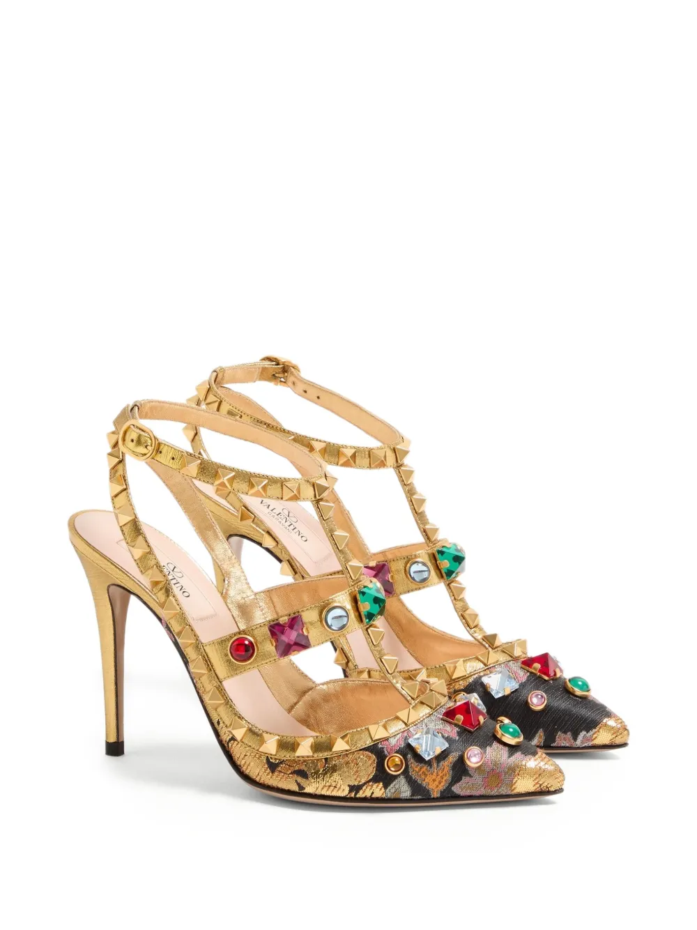 Valentino Garavani 100 mm Rockstud pumps Goud