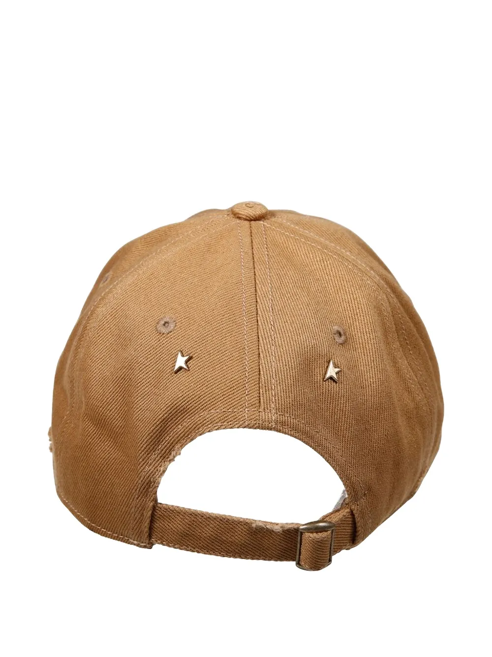 Golden Goose logo-embroidered distressed cap Beige