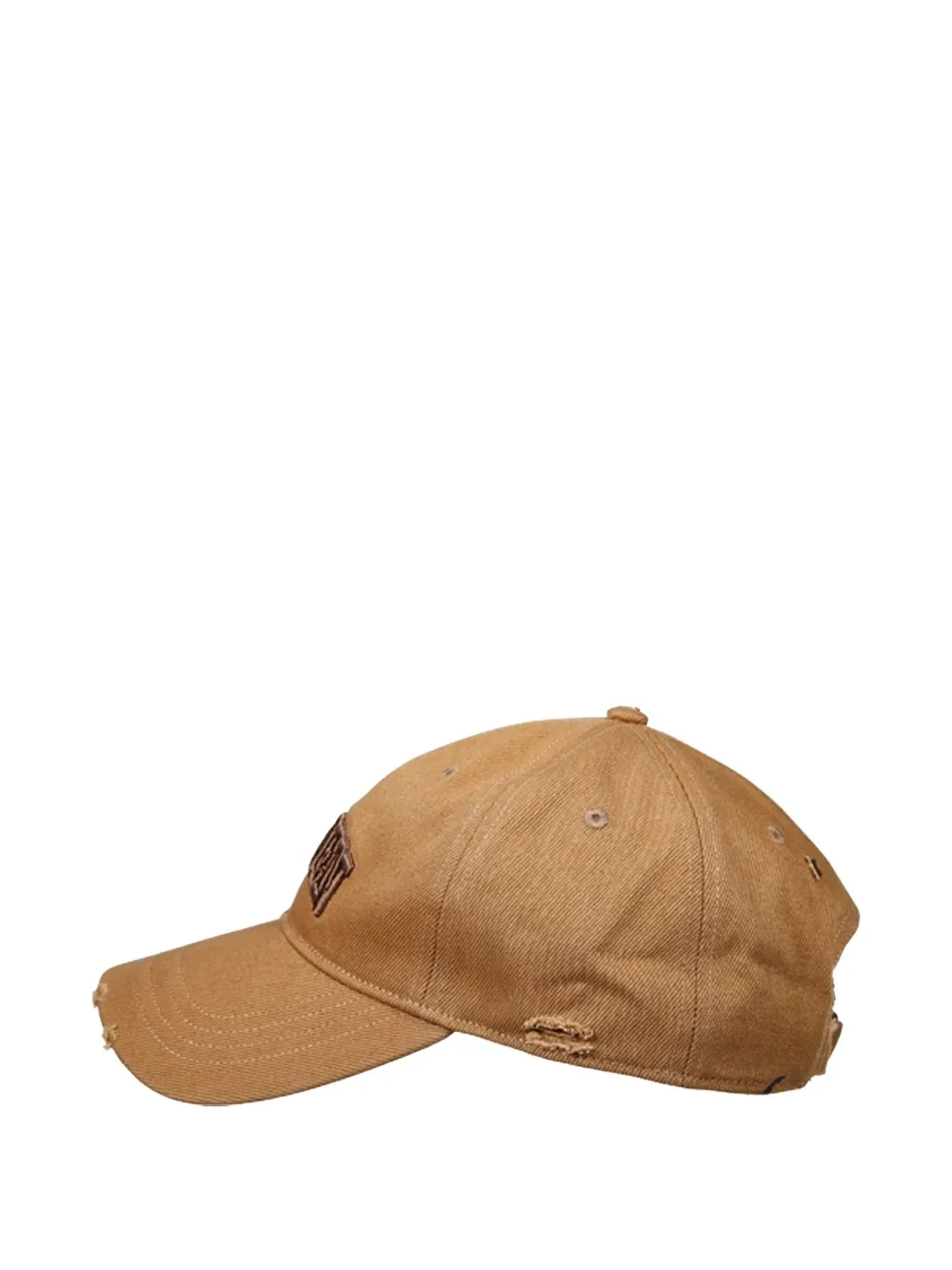 Golden Goose logo-embroidered distressed cap Beige
