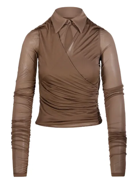 Max Mara Aiello ruched collared shirt
