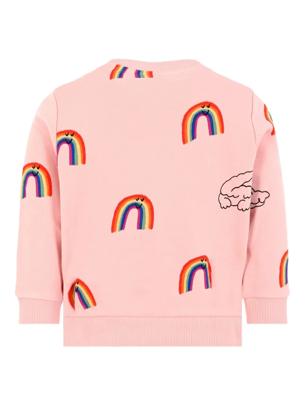 Lacoste Kids Sweater met regenboogprint Roze