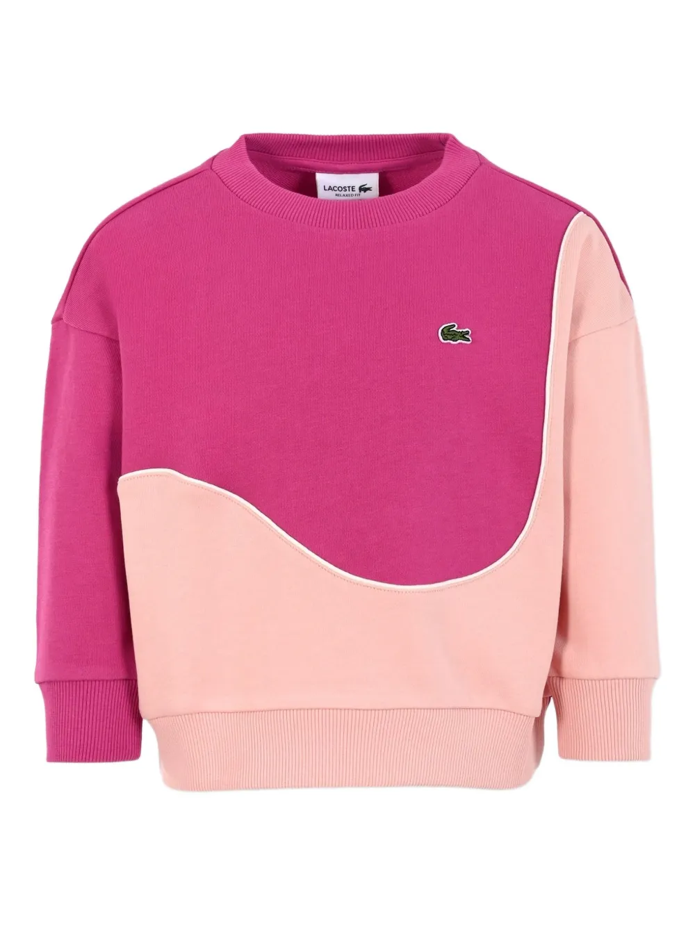 Lacoste Kids Sweater met colourblocking Roze