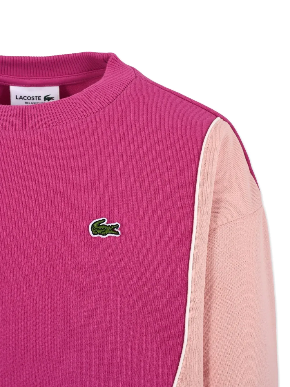 Lacoste Kids Sweater met colourblocking Roze