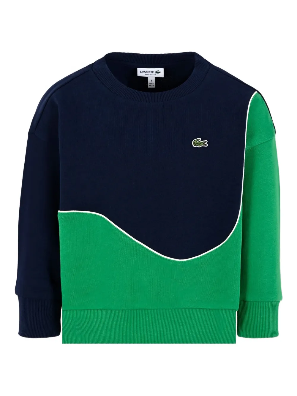 Lacoste Kids Sweater met colourblocking Blauw