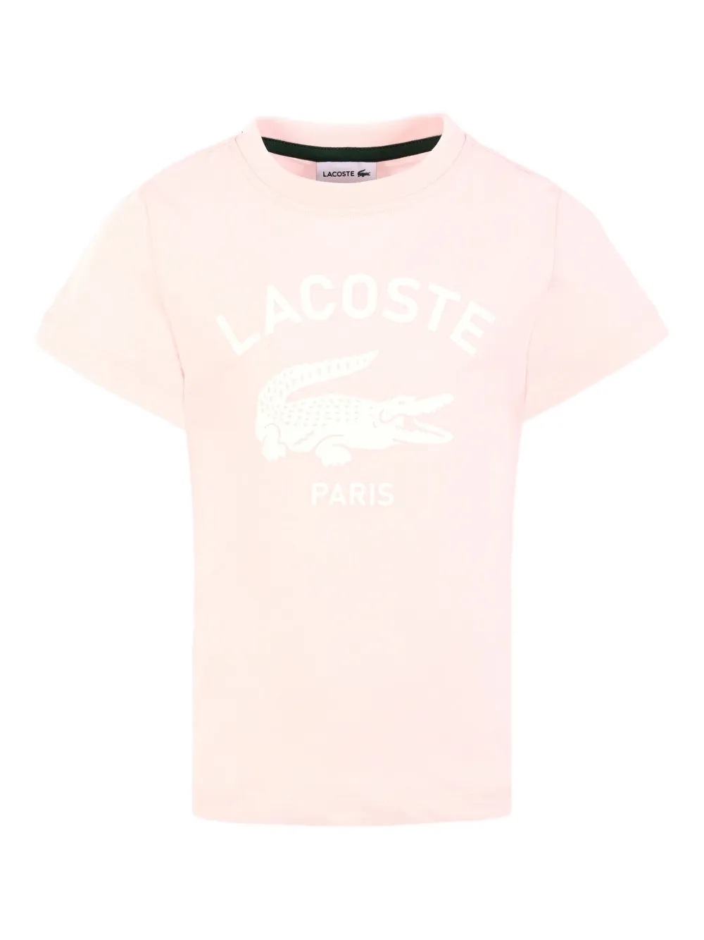 Lacoste Kids logo-print T-shirt Roze
