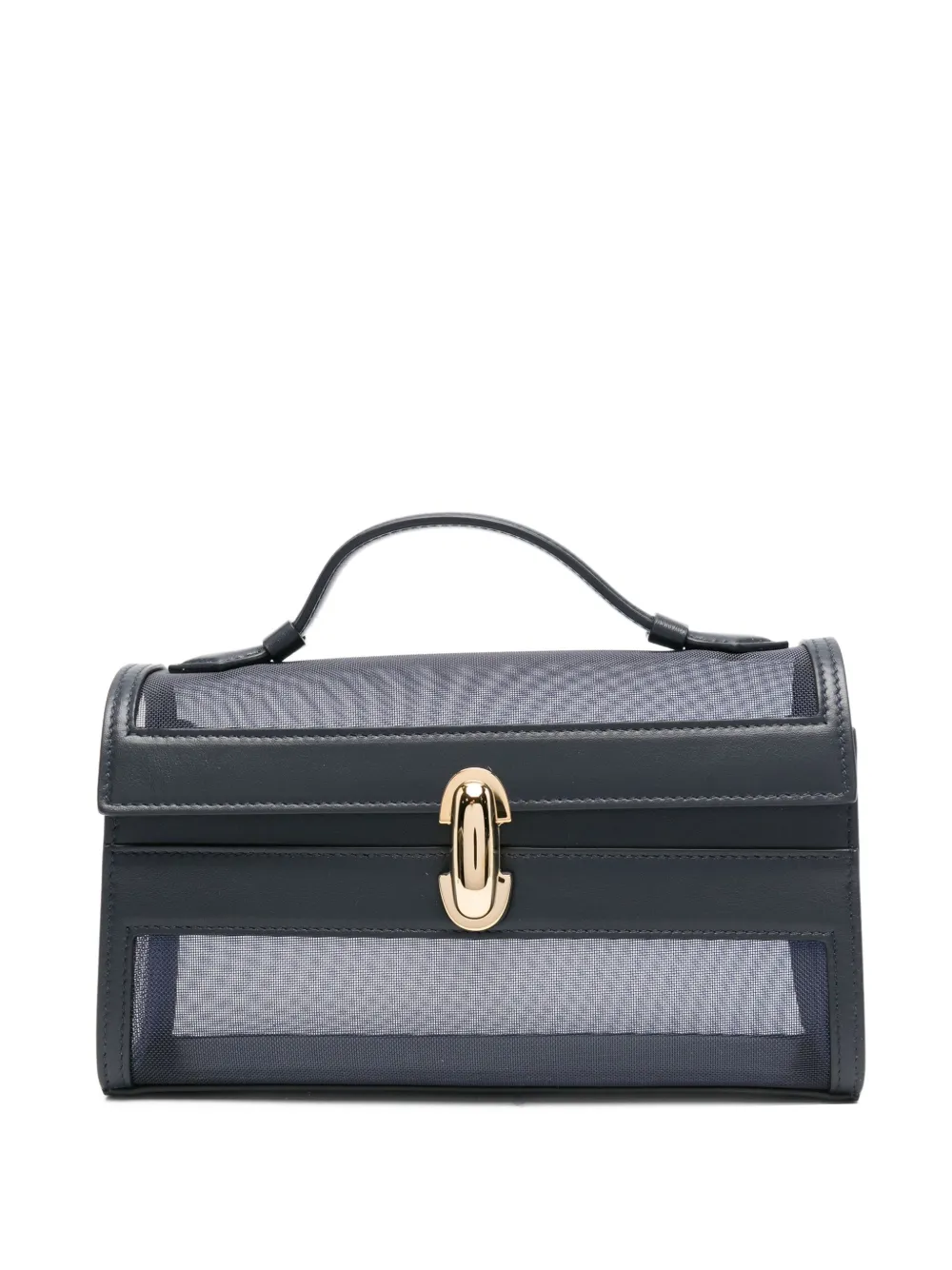 Symmetric mesh-panel tote bag
