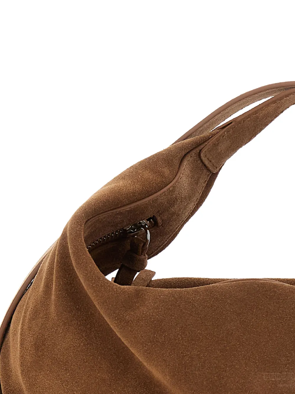 Federico Cina Tortellino Suede Draped Shoulder Bag