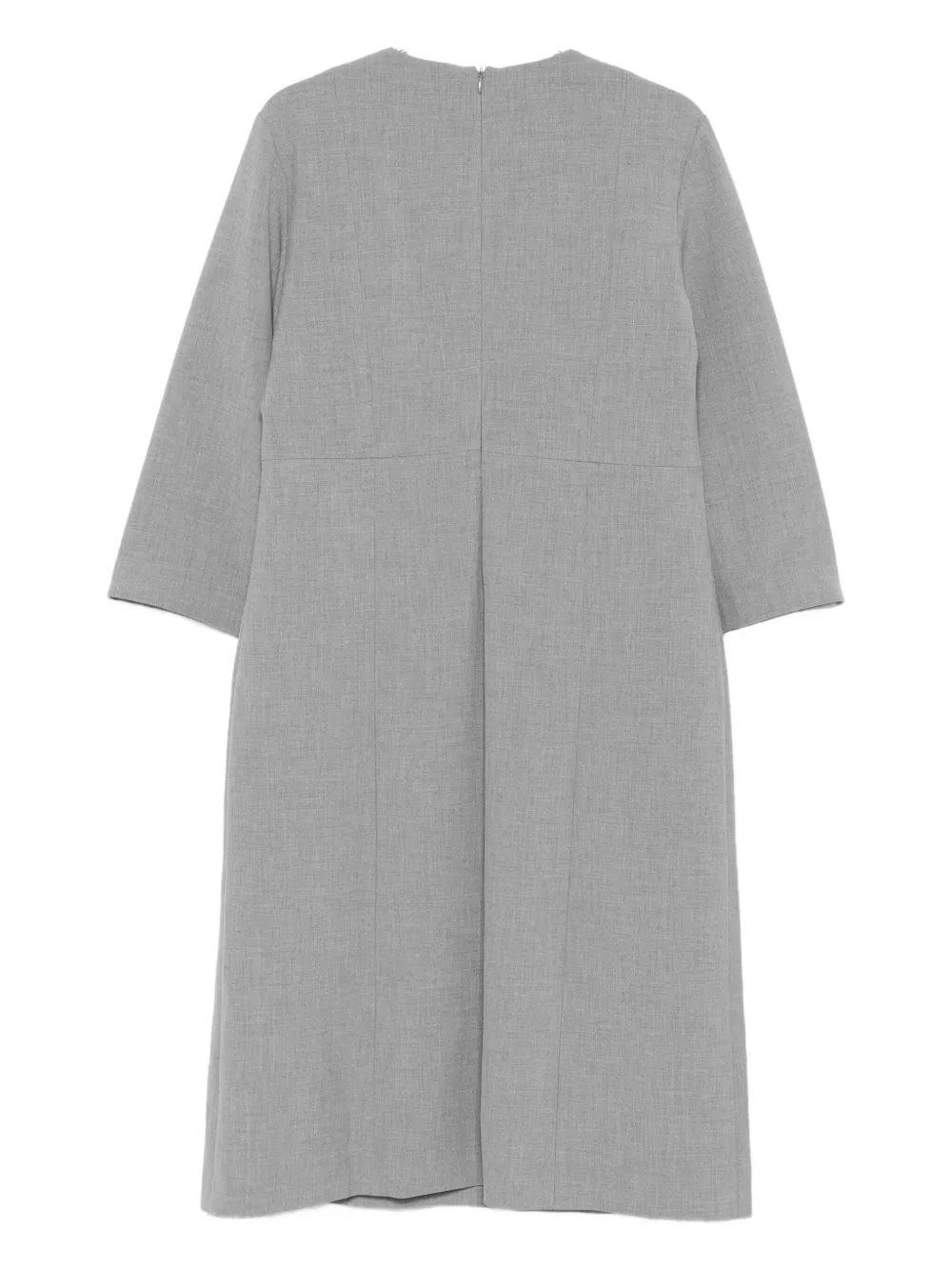 Peserico V-neck long-sleeved day dress - Grijs
