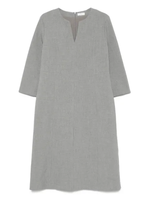 Peserico V-neck long-sleeved day dress