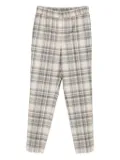 Peserico checked elastic-waist trousers - Neutrals