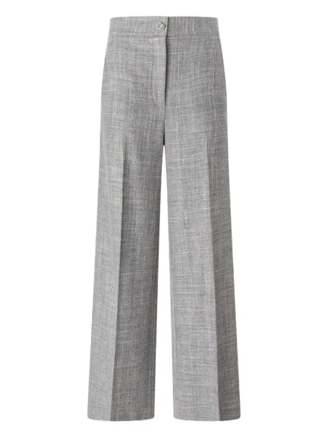 Genny crown-plaque wide-leg trousers