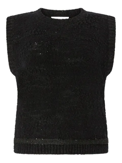 Genny sequin-embellished vest