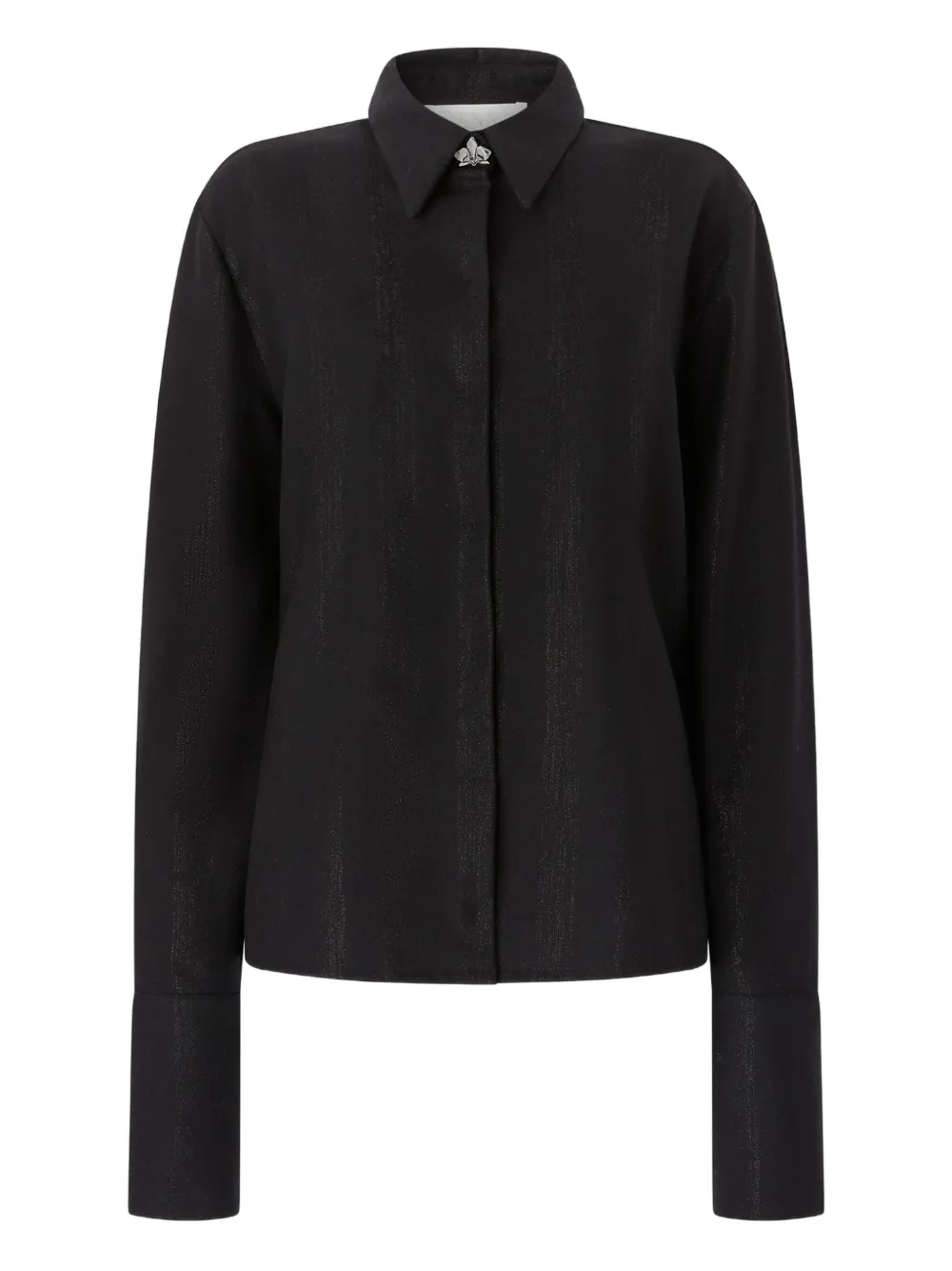 Genny Blouse met kraagdetail Zwart