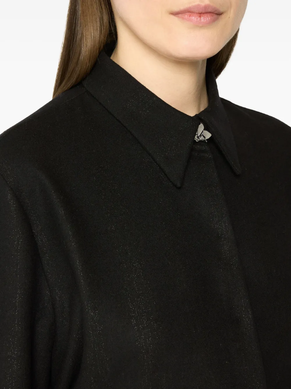 Genny Blouse met kraagdetail Zwart