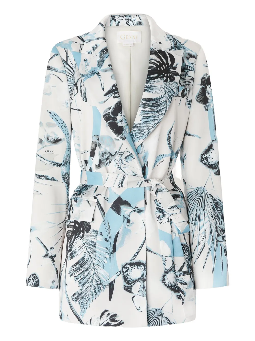 Anversa Jungle floral-print belted blazer