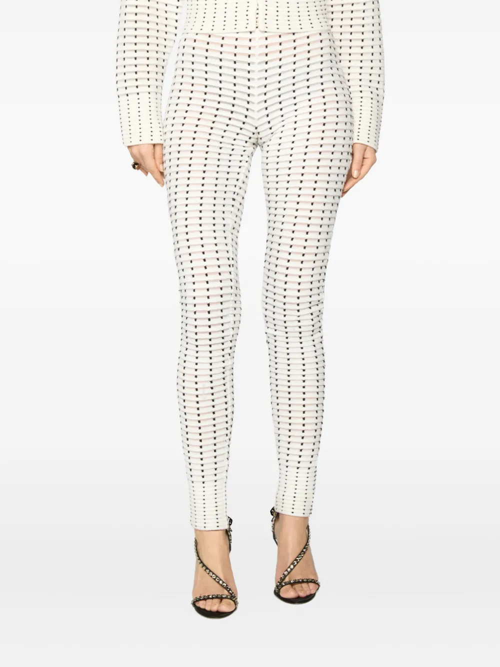 Genny Legging met patroon Wit