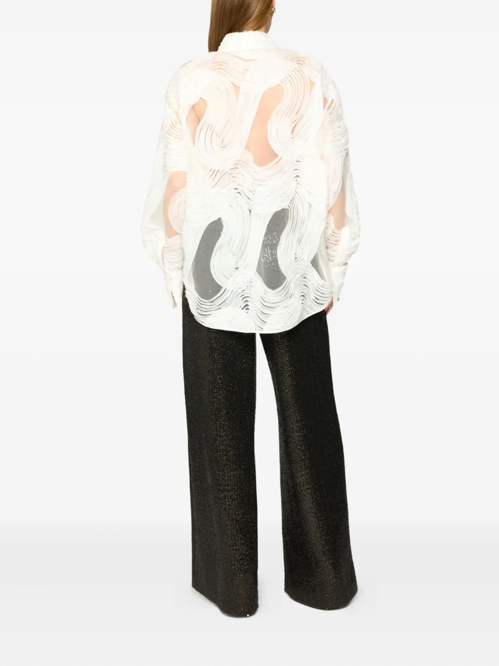 Genny Semi-doorzichtig blouse Wit