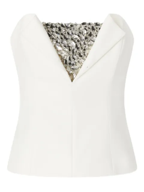 Genny crystal-embellished strapless top