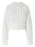 Genny hook-front hoodie - White