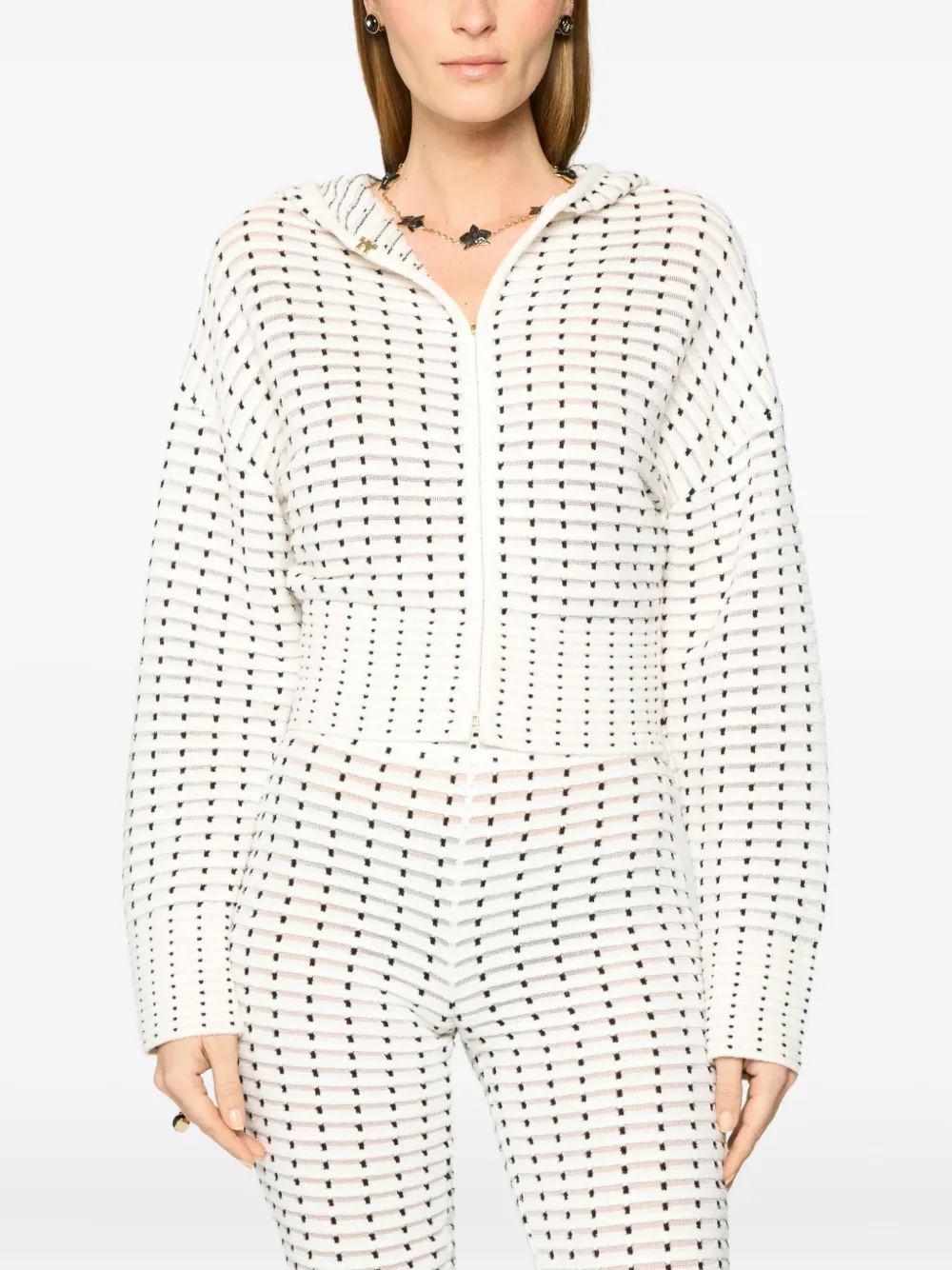 Genny Hoodie met haaksluiting Wit
