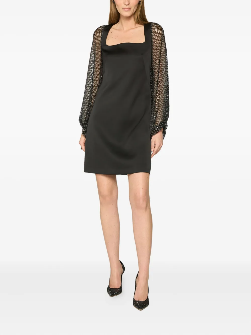 Genny square-neck embellished-sleeves mini dress | Cocktail & Party Dresses | Image 2