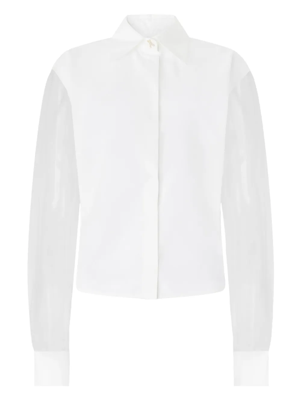 Genny sudadera con mangas de organza | blanco | Image 1