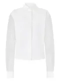 Genny organza-sleeve shirt - White