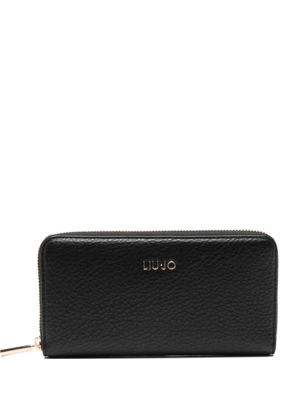 Liu •jo Logo-lettering Wallet In Black