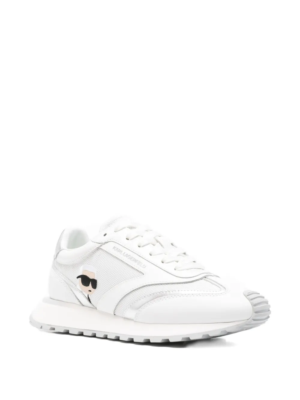 Karl Lagerfeld leather sneakers - Wit
