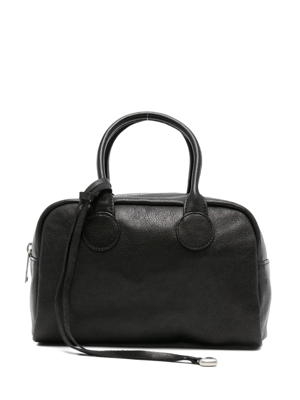 Marge Sherwood Top-handle Leather Shoulder Bag In Black
