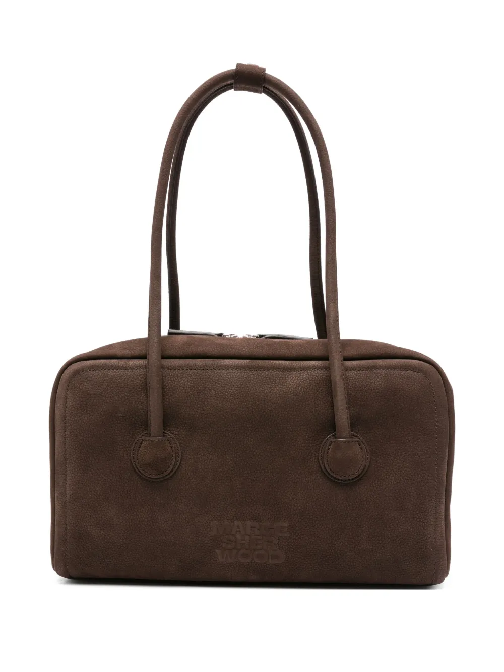 calf-suede top handle tote bag