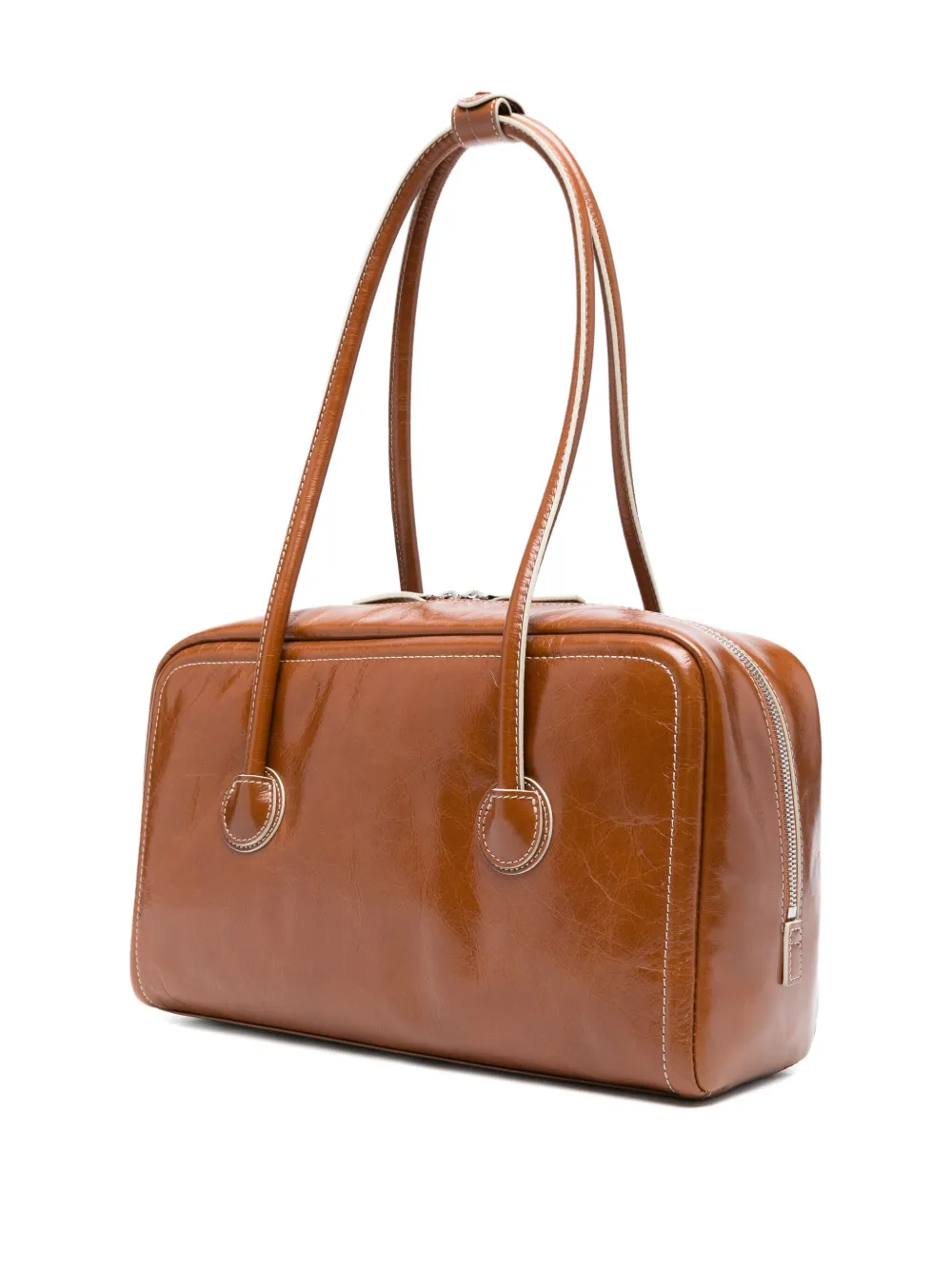 Margesherwood Leather Top-handle Tote Bag In Brown