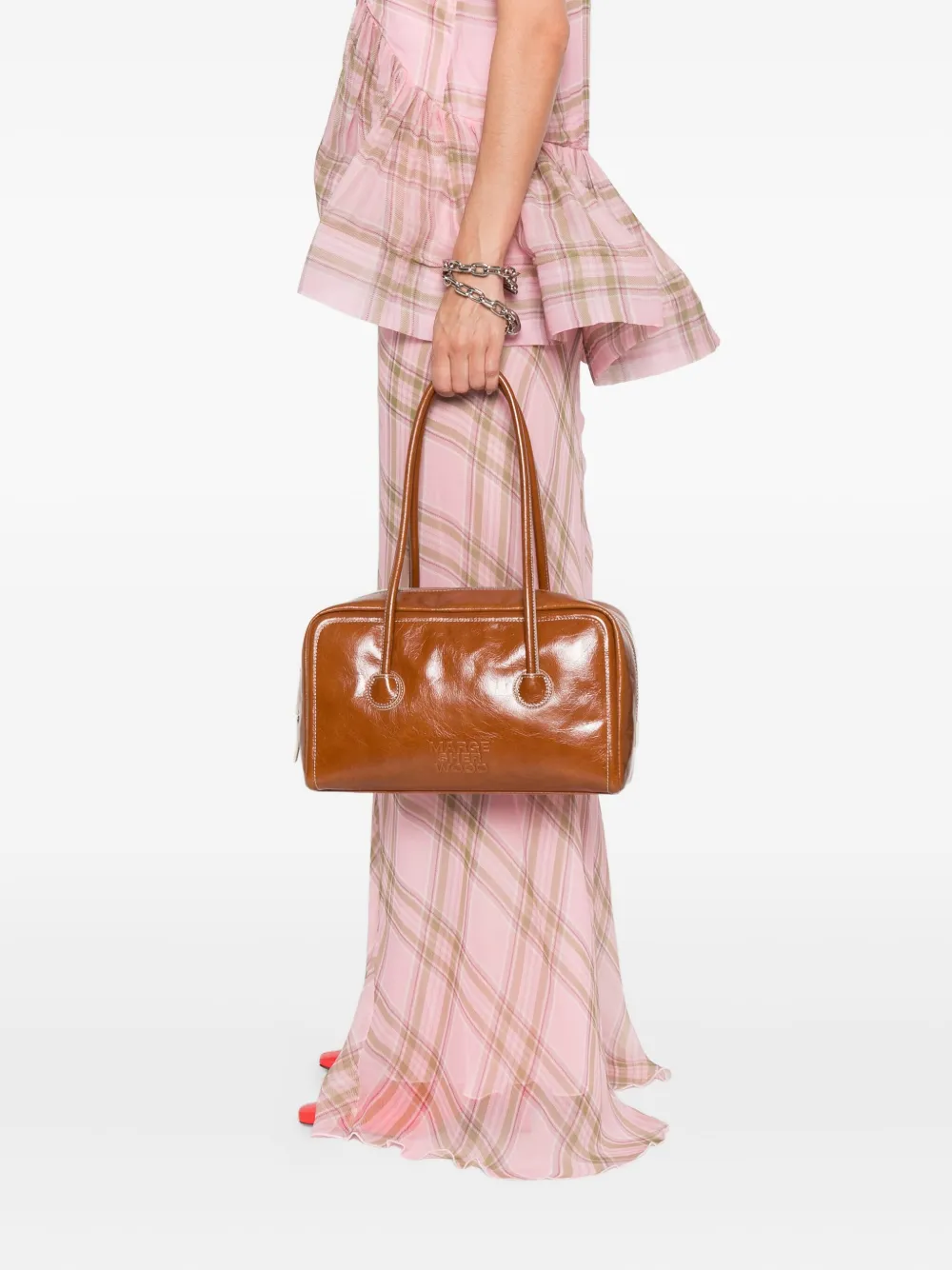Marge Sherwood Leren shopper - Bruin